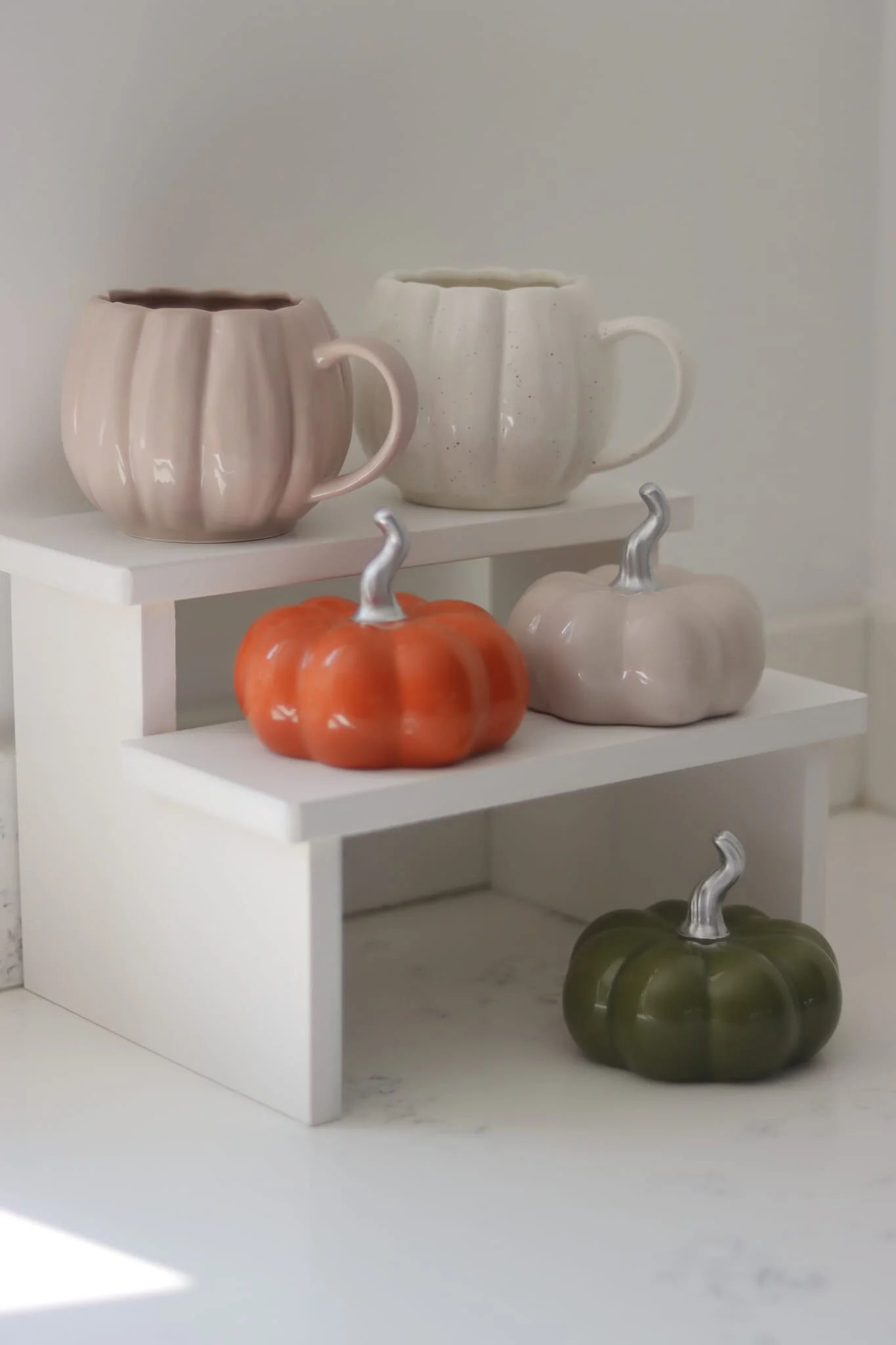 Set of 3 Autumnal Ceramic Pumpkins - Image 3