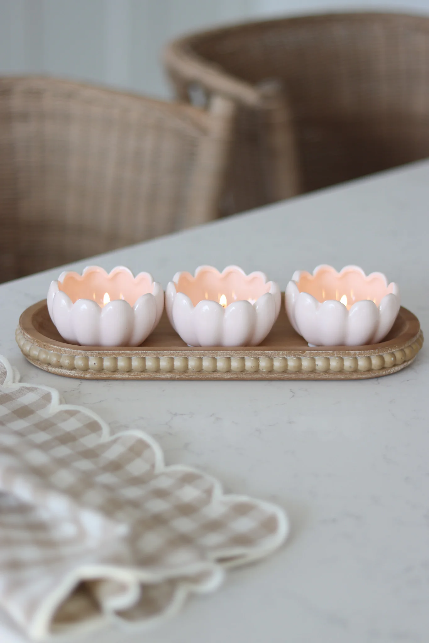 Set of 3 Petal Tea Light Holders