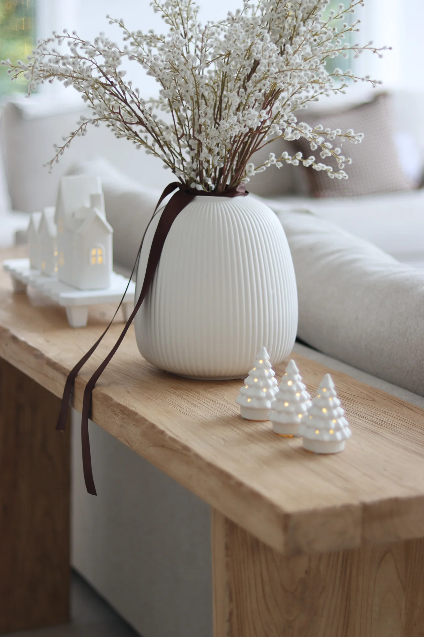 Set of 3 Snowy LED Christmas Trees - Image 2