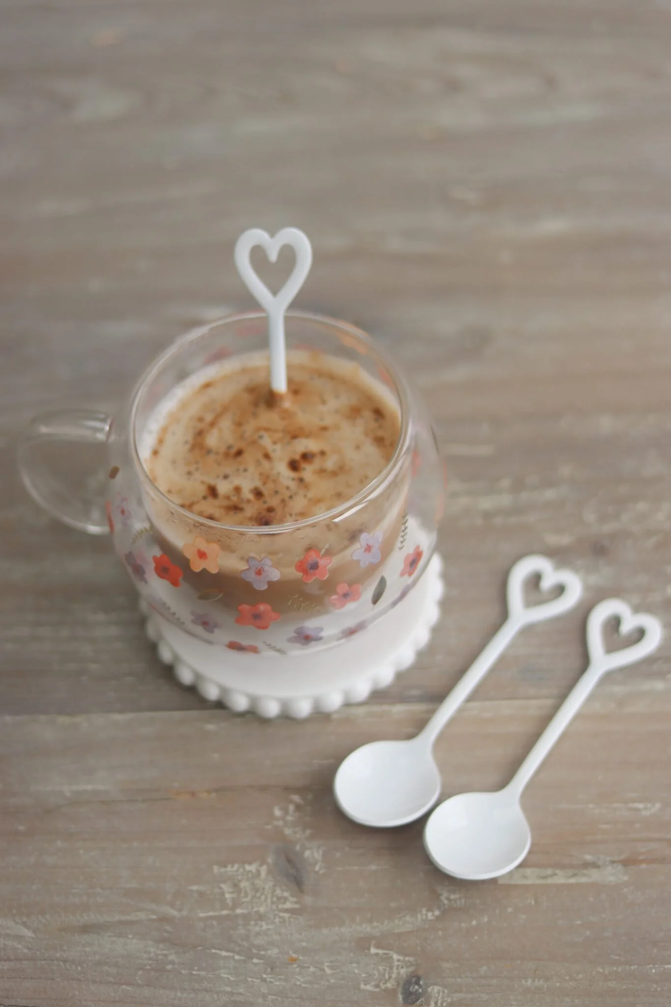 Set Of 3 Stainless Steel Heart Spoons - White - Image 4