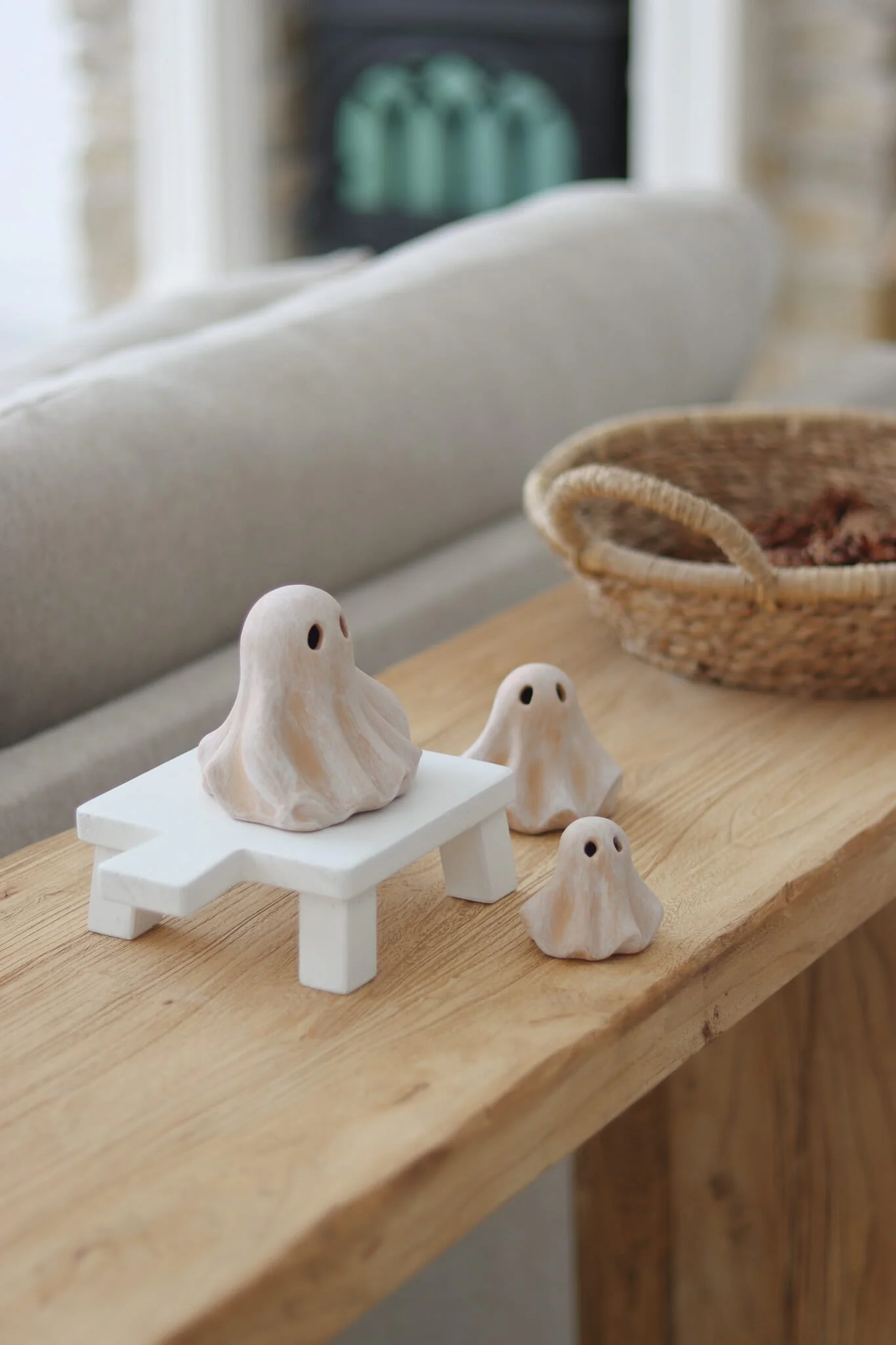 Set of 3 Terracotta LED Ghosts - Image 6