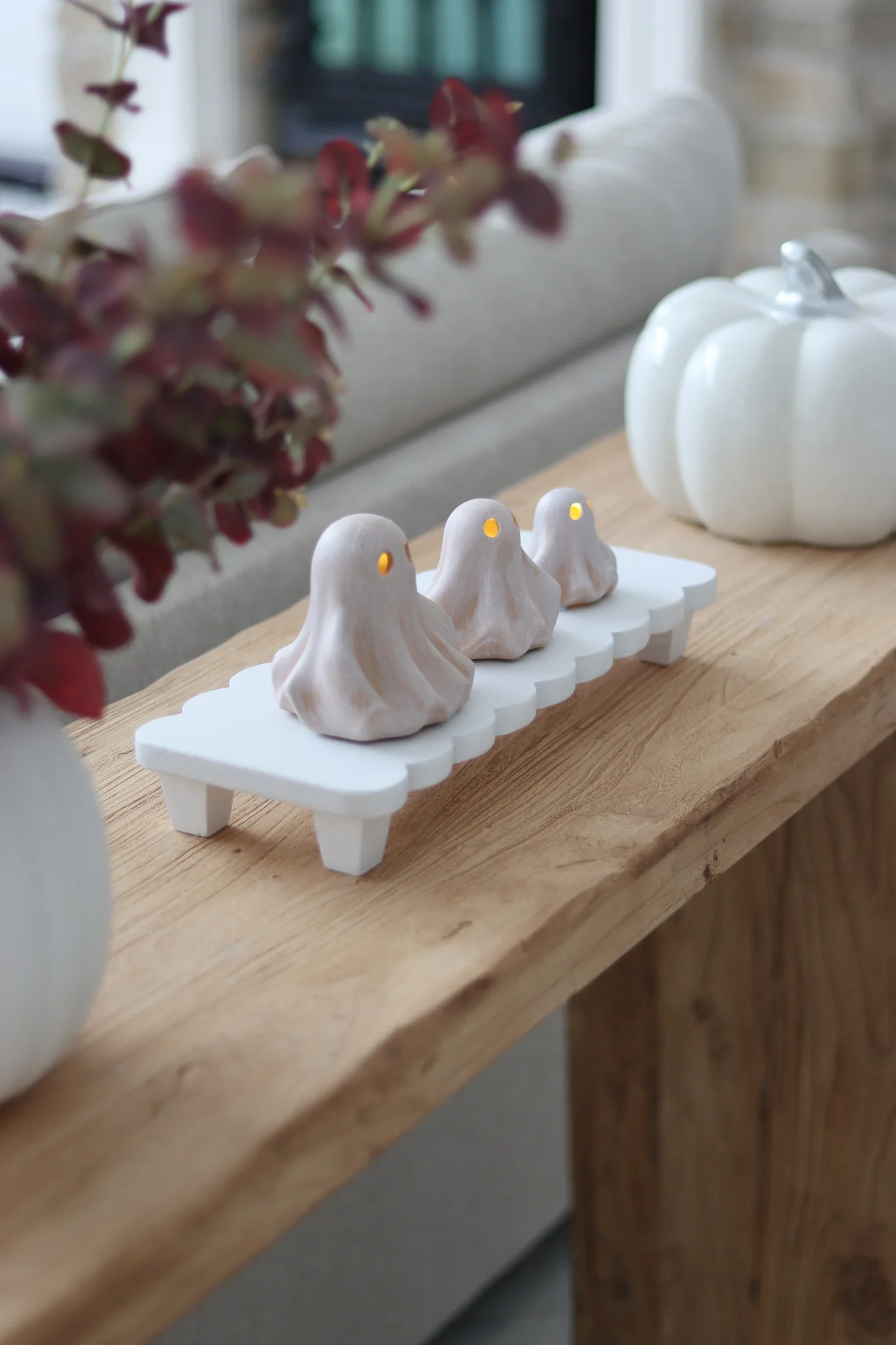 Set of 3 Terracotta LED Ghosts - Image 8