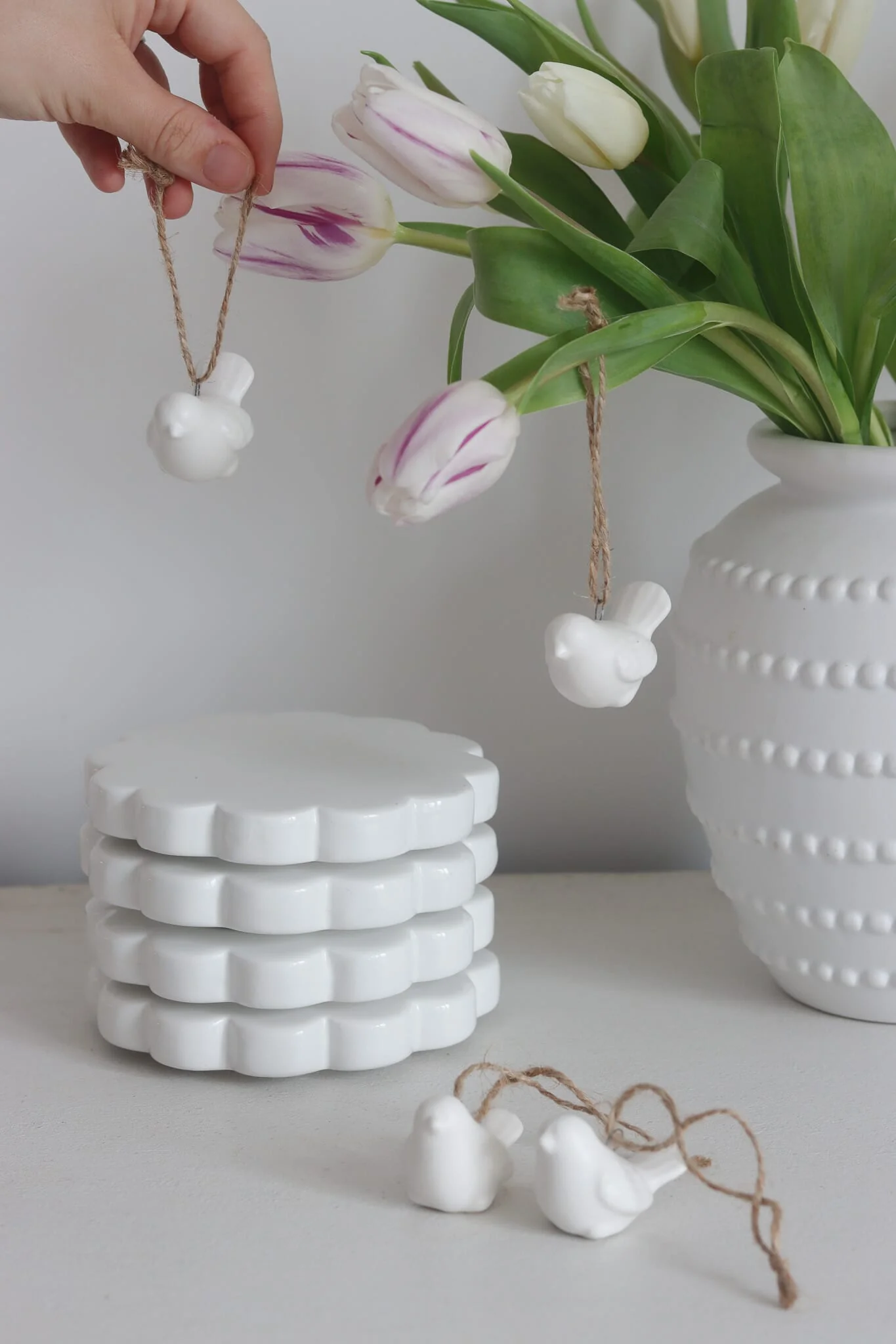 Set of 4 Hanging Decorations - Birds - Image 2
