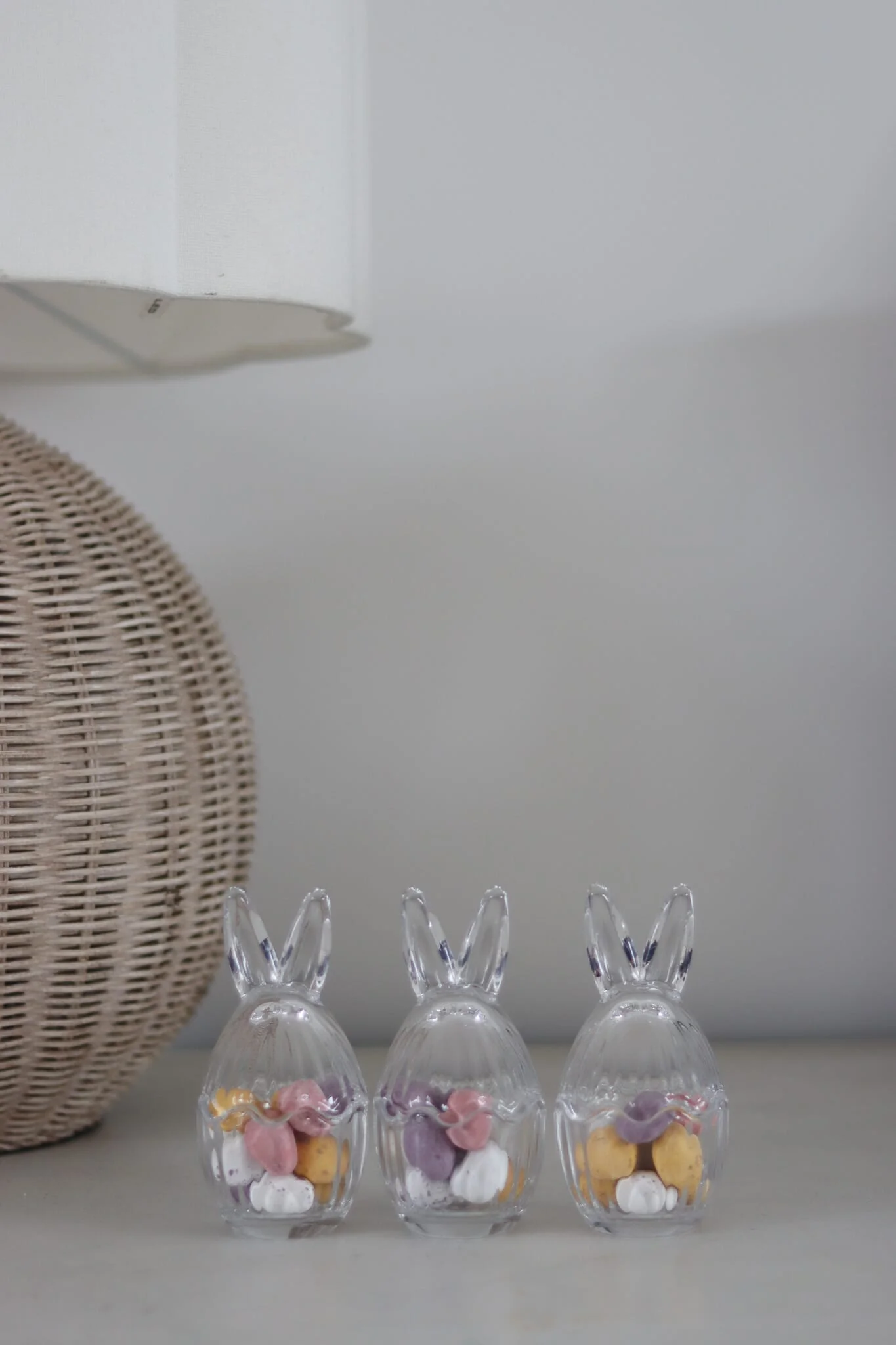 Small Glass Bunny Jar - Fluted 3 Pc Set - Image 4