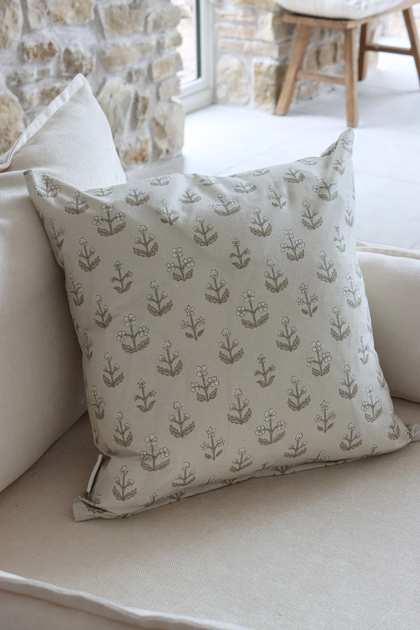 Stone Floral Cushion Cover - Image 5