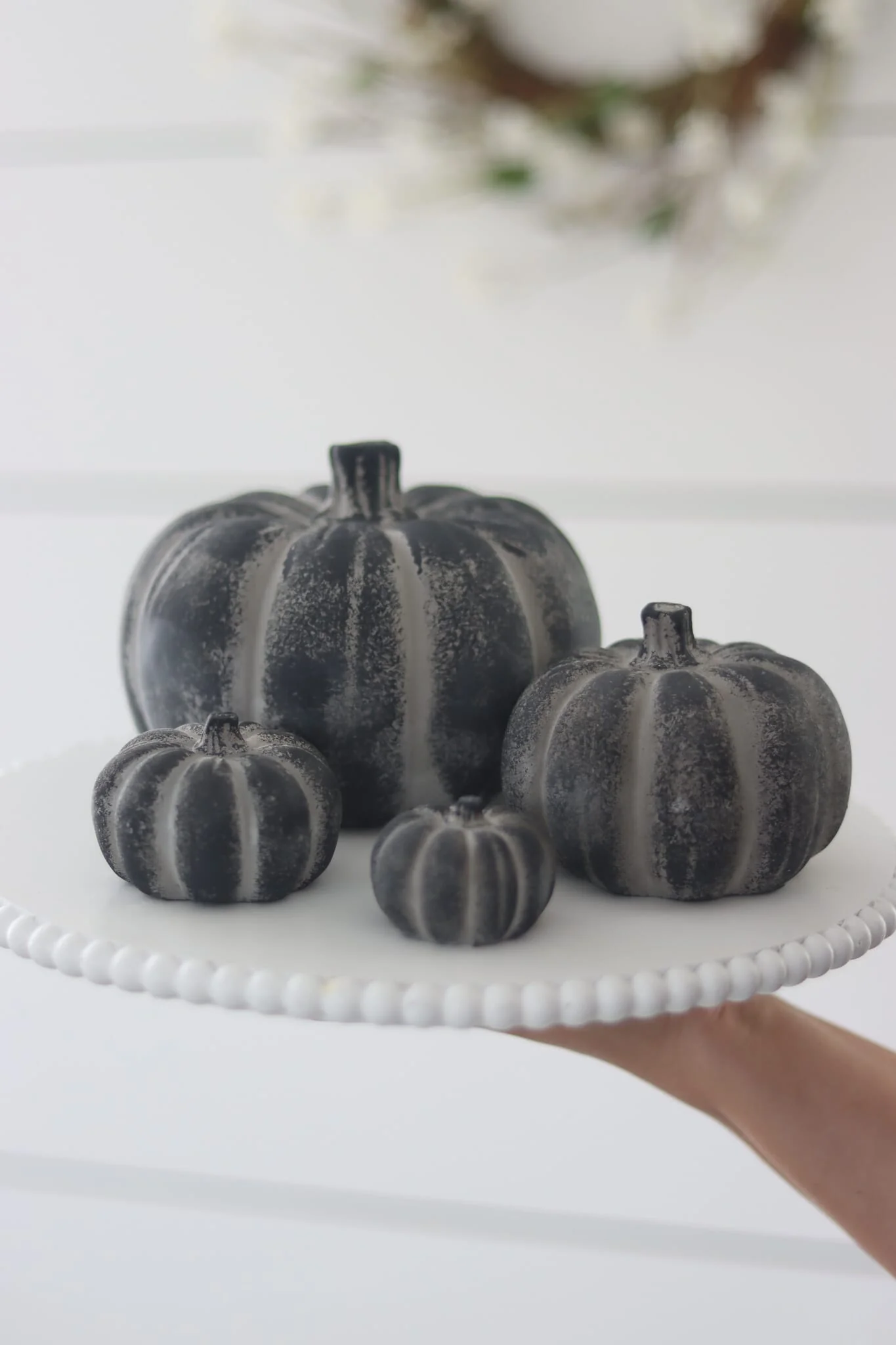 Stone Resin Pumpkin Family - Black - Image 2