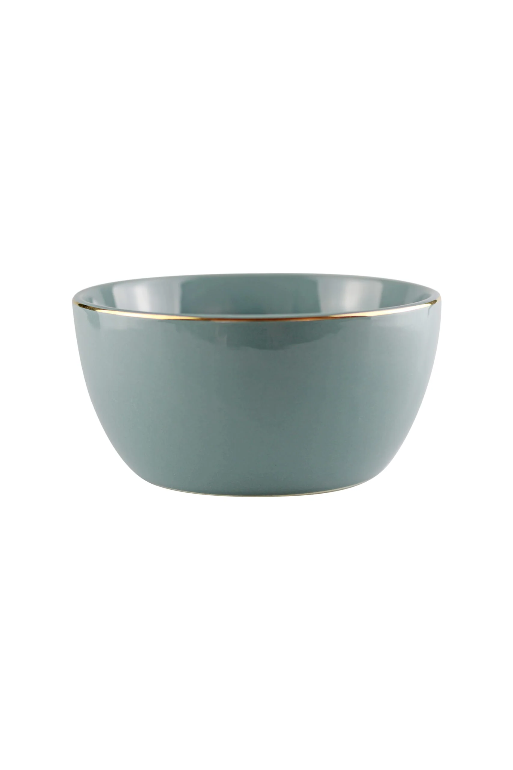 Ceramic Bowl - Slate Gold Trim - Image 4