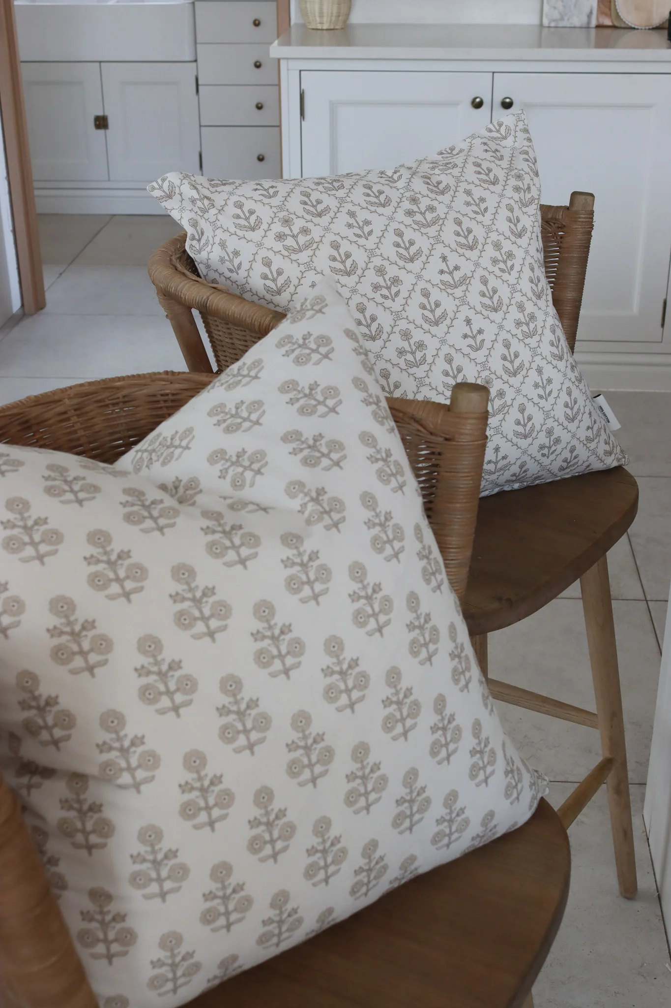 Taupe Lattice Cushion Cover - Image 4