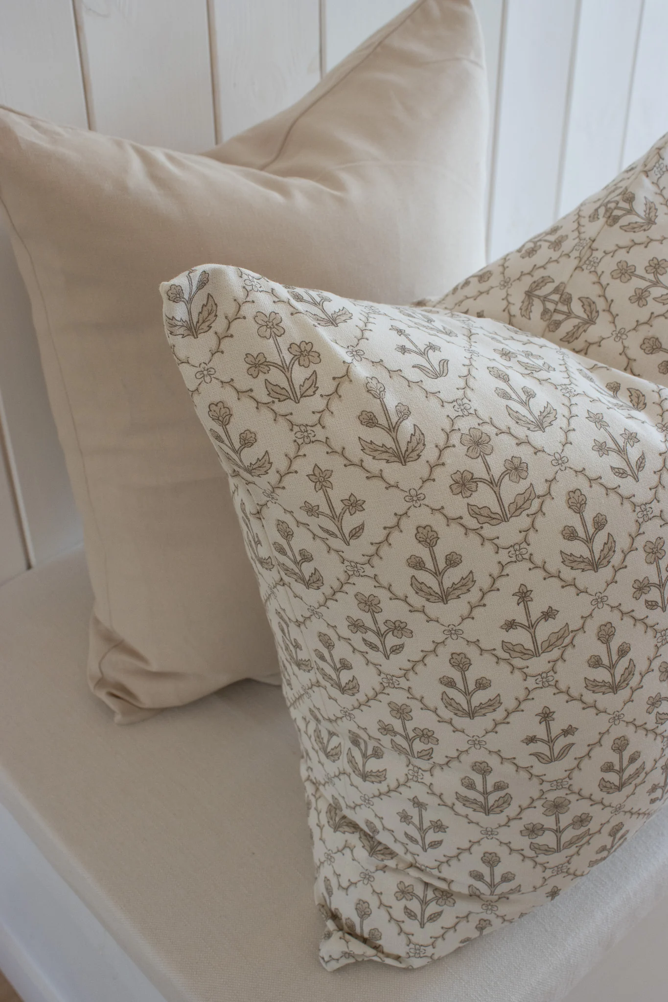 Taupe Lattice Cushion Cover - Image 6