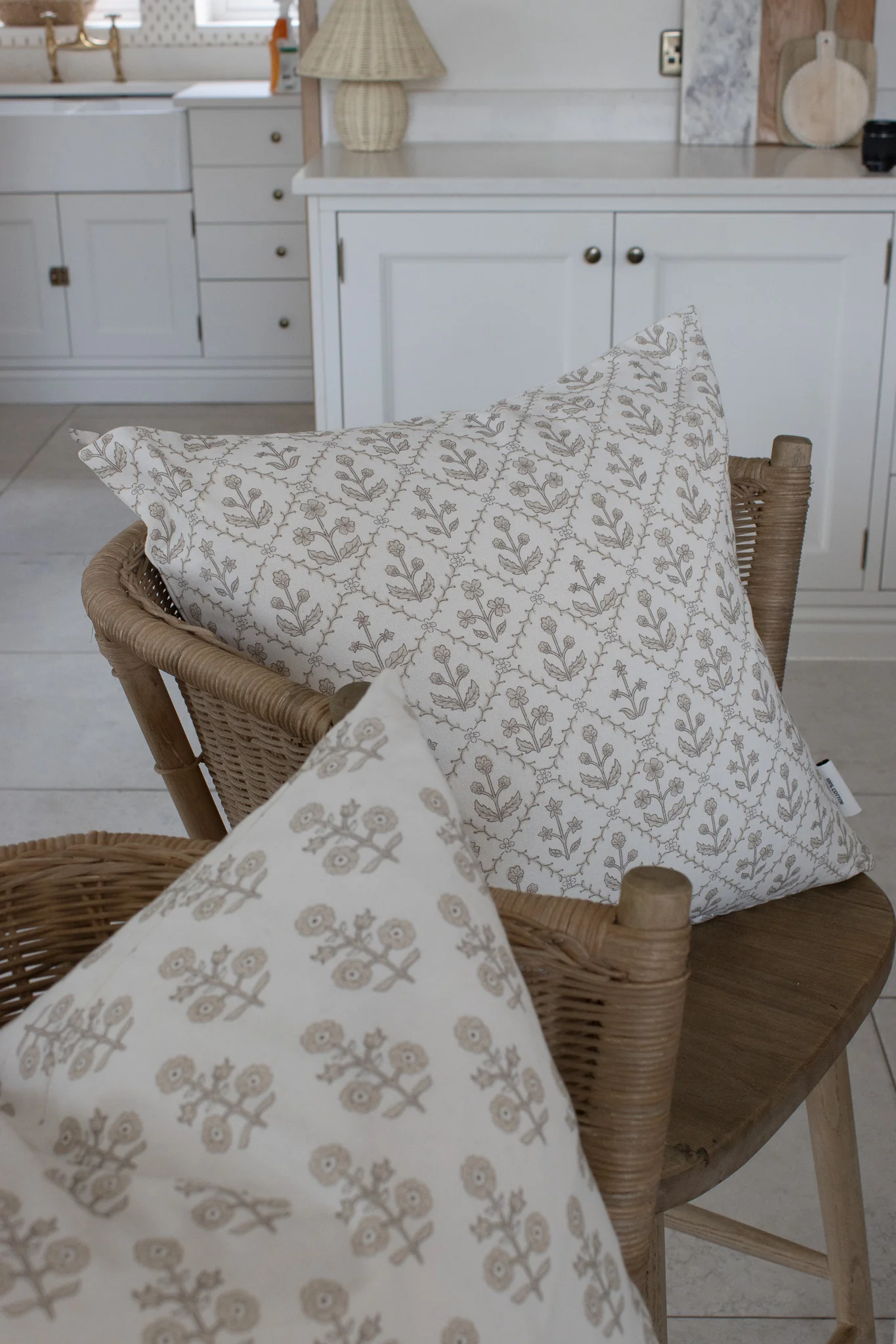 Taupe Lattice Cushion Cover - Image 7