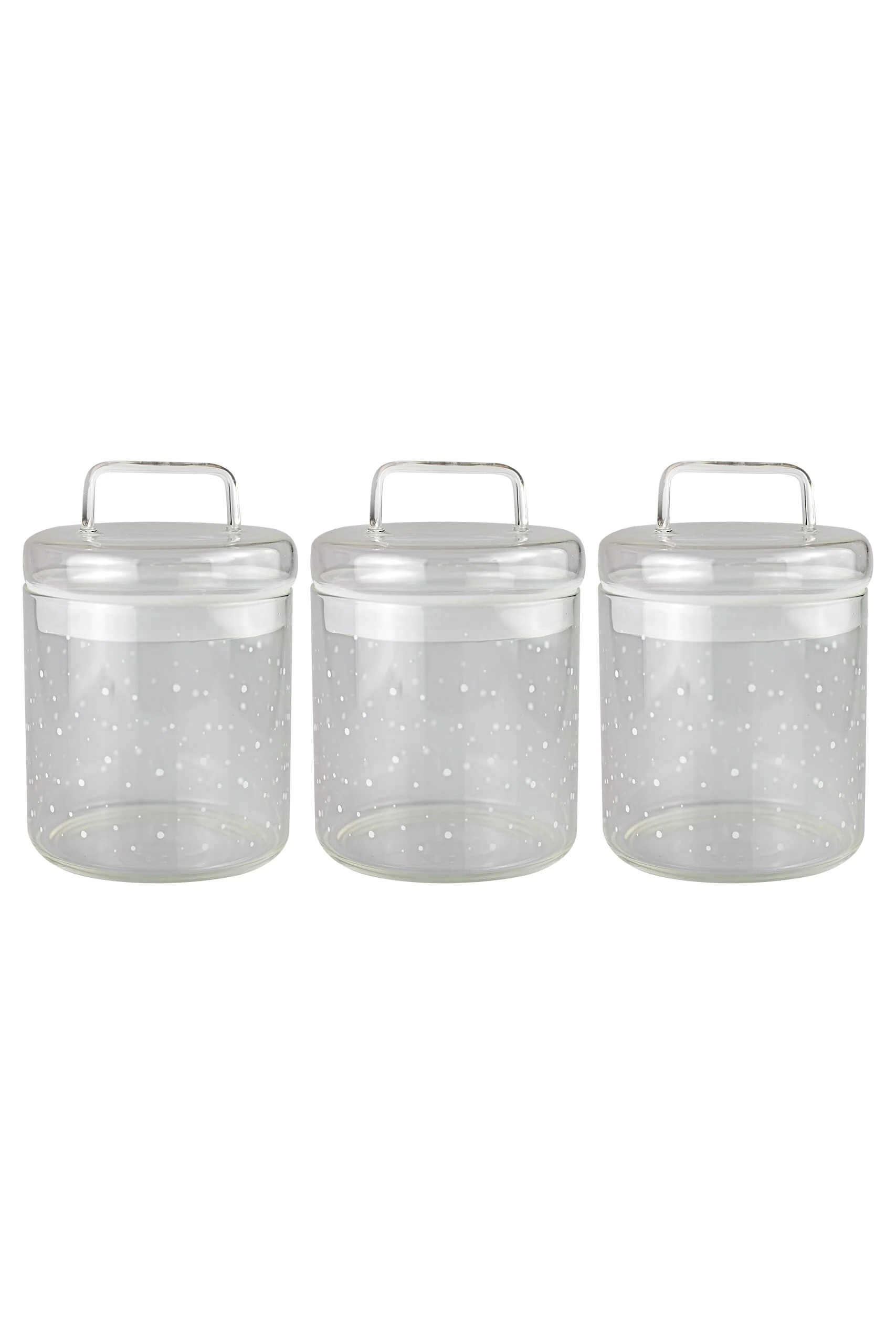 Tea Coffee Sugar Canisters - White Polka Dots