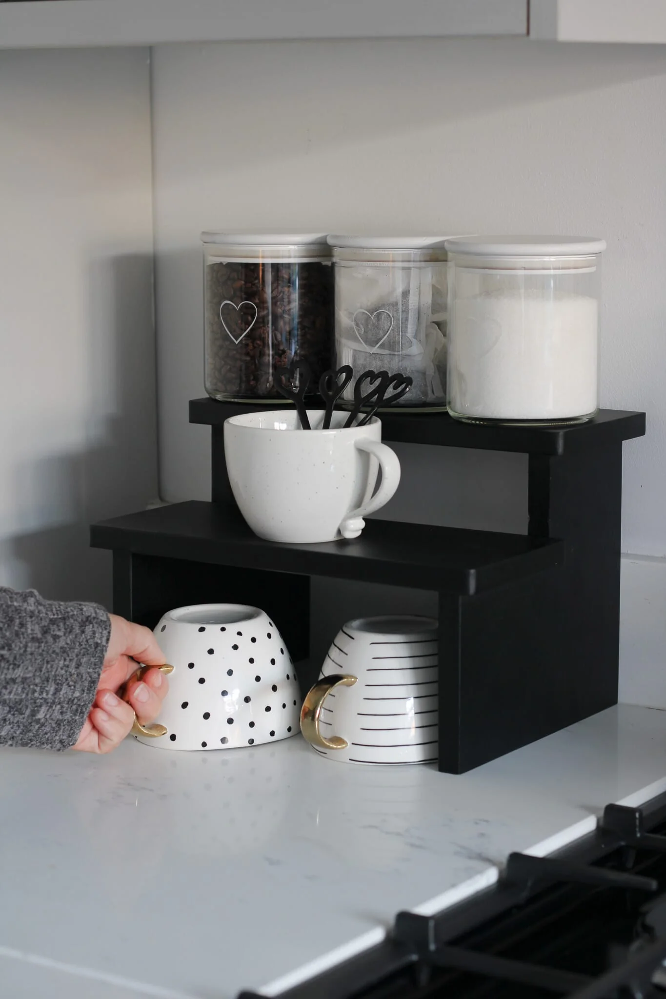 Two Tier Display Stand - Black - Image 2