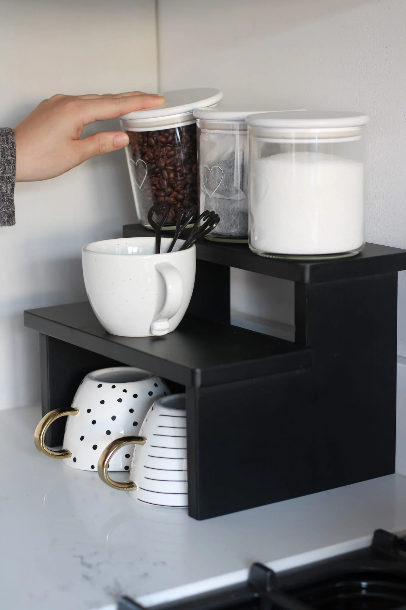Two Tier Display Stand - Black - Image 3