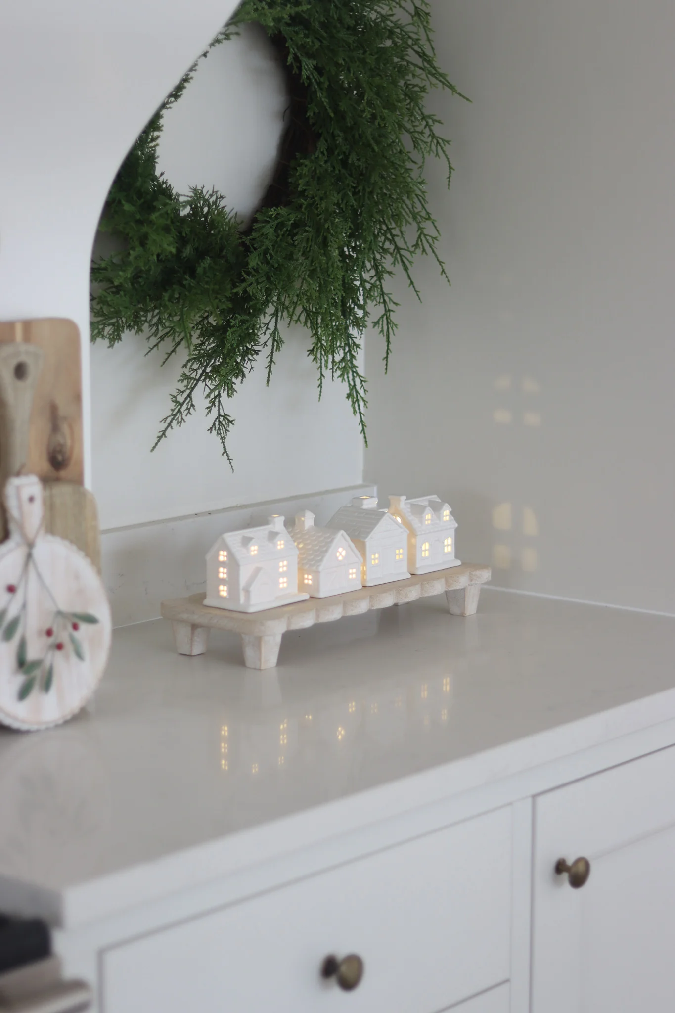 Whitewash village tray bundle